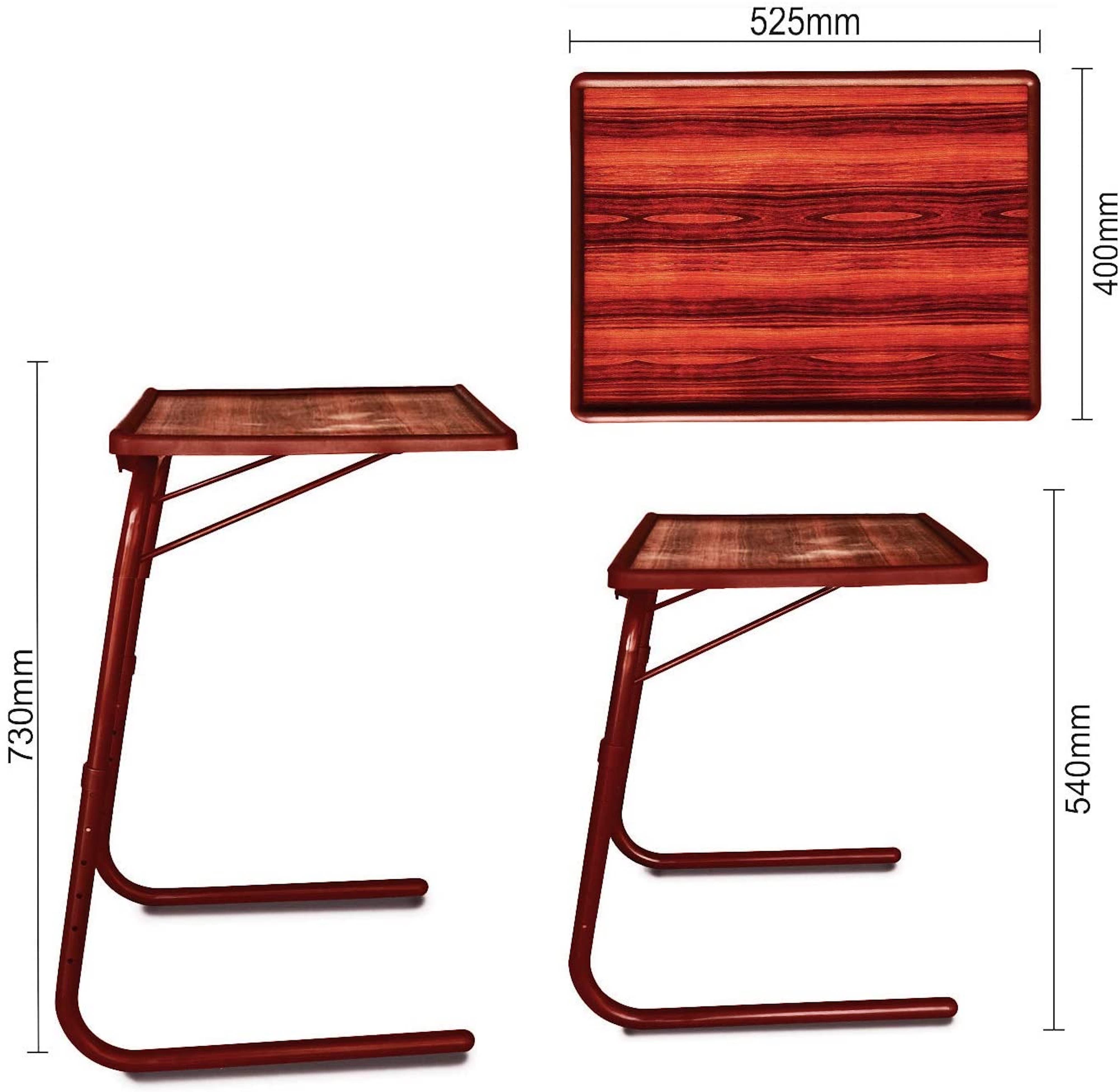 TABLE BUDDY ® | Adjustable Multi Position Portable Folding Table |Rosewood