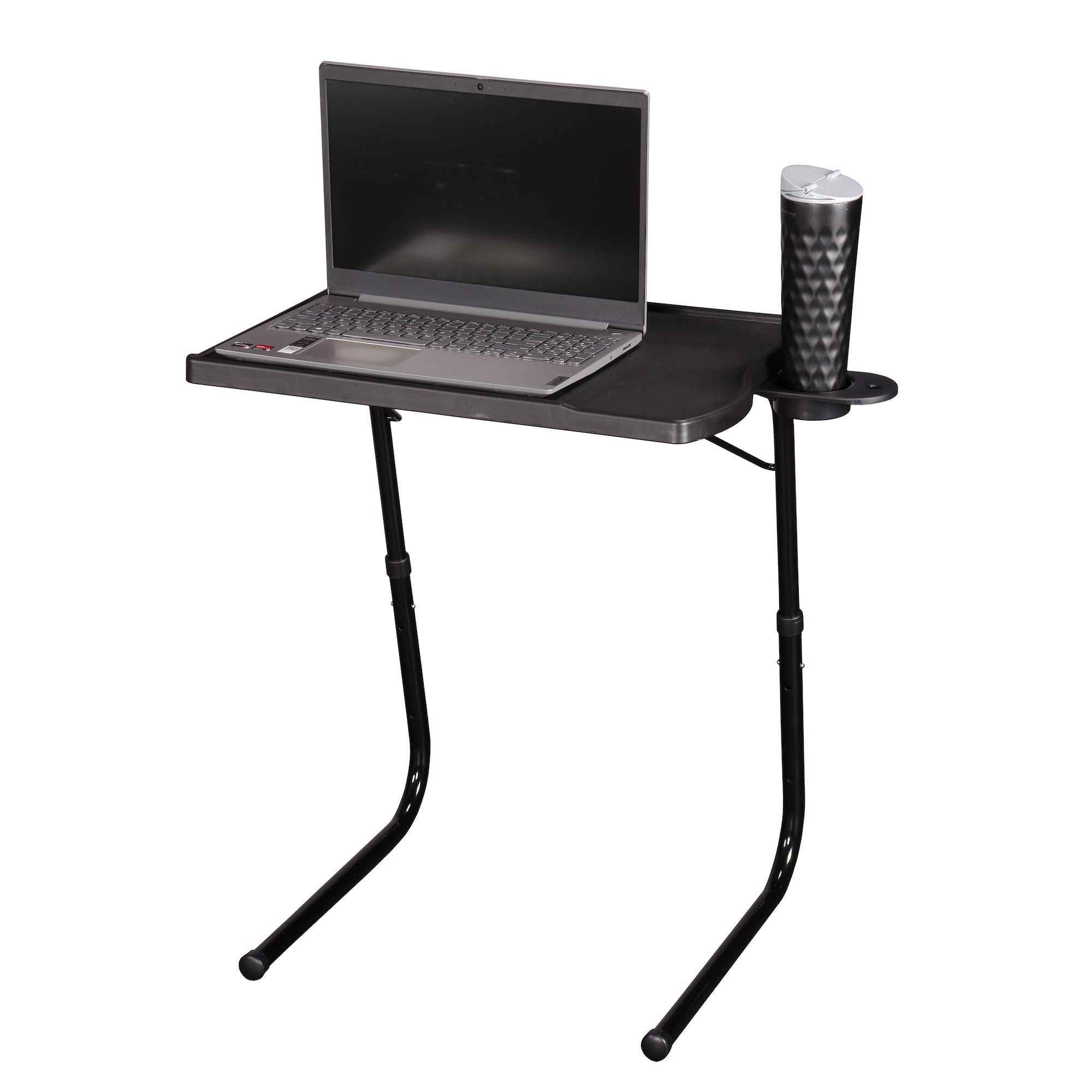 TABLE BUDDY smart ® | Folding Table With Cup Holder |Black