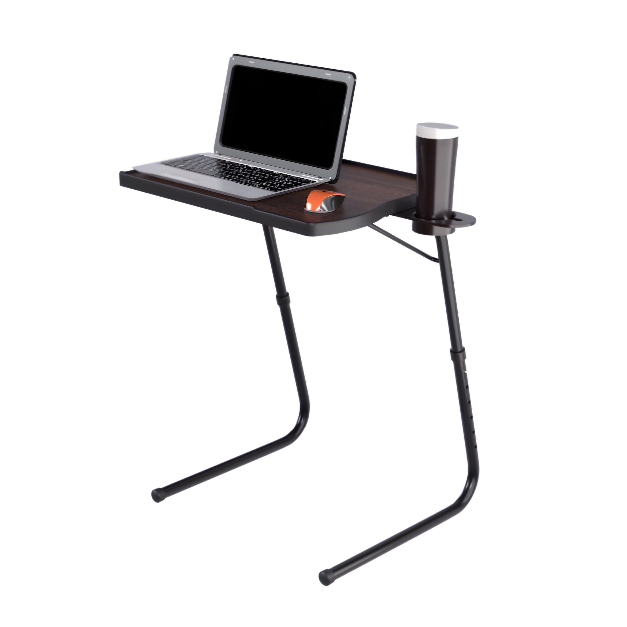 TABLE BUDDY smart ® | Folding Table With Cup Holder | Walnut